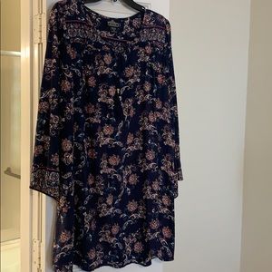 tunic dress top Size M Long sleeve 100% rayon